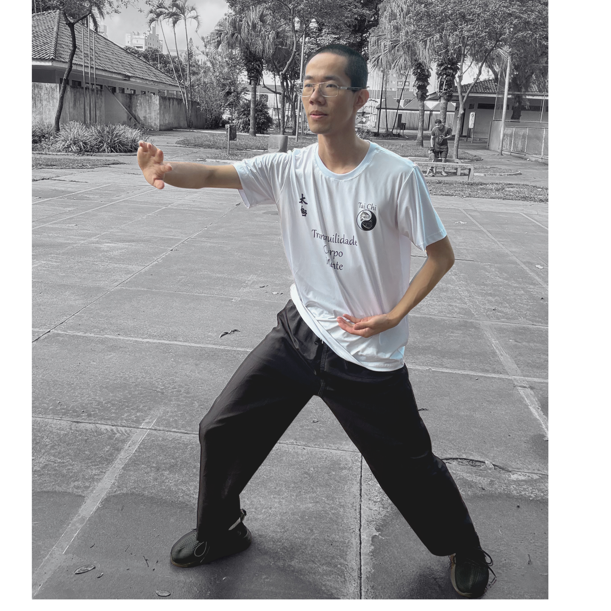Dr. Kai Hung em postura de Tai Chi